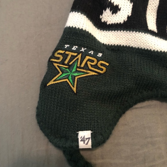 Texas Stars Hockey Beanie Cap with Top Poof - Picture 3 of 6